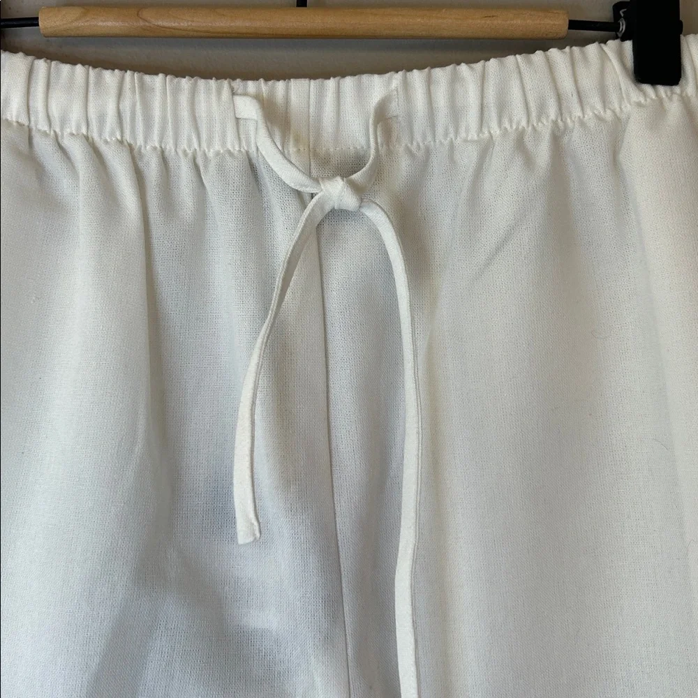White Fox Tropical Mood Shorts Size XL White Cotton Linen‎ - Picture 6 of 9